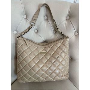 Kate Spade Women's Cream Quilted Leather Shoulder Bag